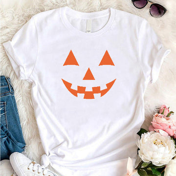 Women's Halloween Pumpkin Skull Series T-Shirt