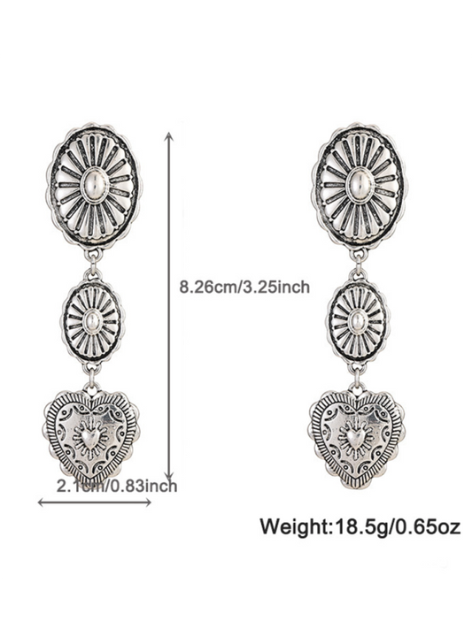 Love peach semi-precious stone vintage earrings