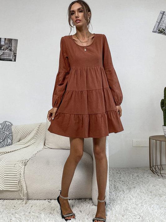 Women's long -sleeved new product fashion and comfortable dress
